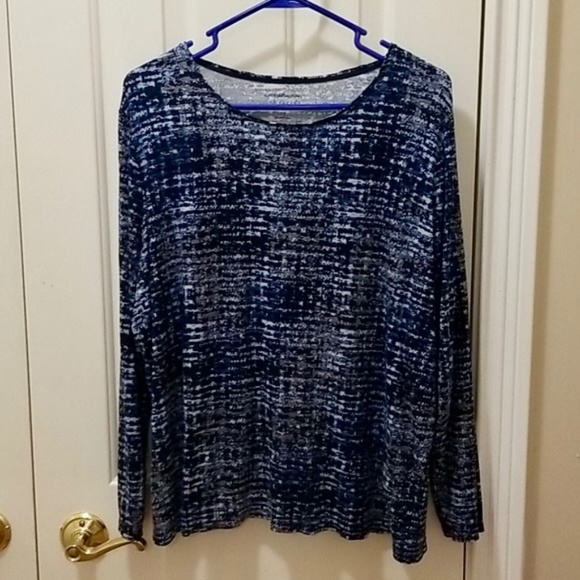 Croft and Barrow Long Sleeve Cotton Tee 1X - Picture 1 of 3